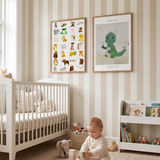 Børne Navneplakat med dino