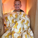 Baby dynebetræk med løve