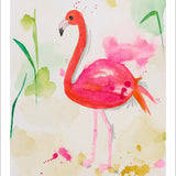 Børne Navneplakat med flamingo